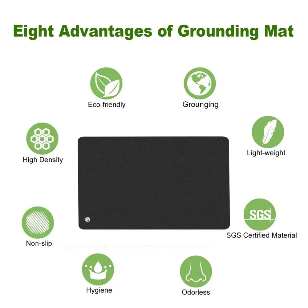 90X60Cm Grounding Mat for Improving Sleep Grounding Pad Health with Earthing Cable EMF Recovery Protection Release Electrostatic