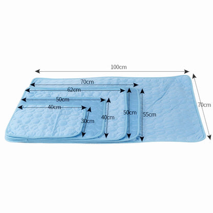 Pet Cooling Mat Dog Cat Sleeping Pad Cool Ice Silk Moisture-Proof Mattress Cushion Summer Small Animal Cold Bed 5 Sizes