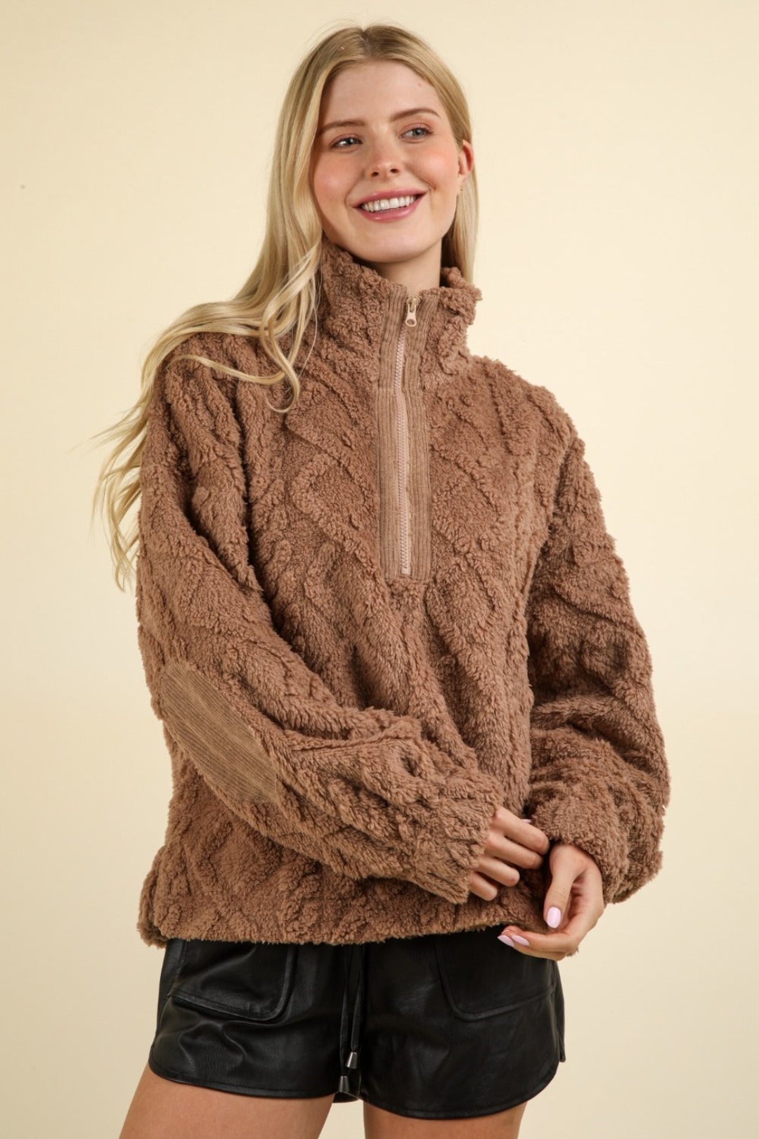 Cozy Cable Knit Half-Zip