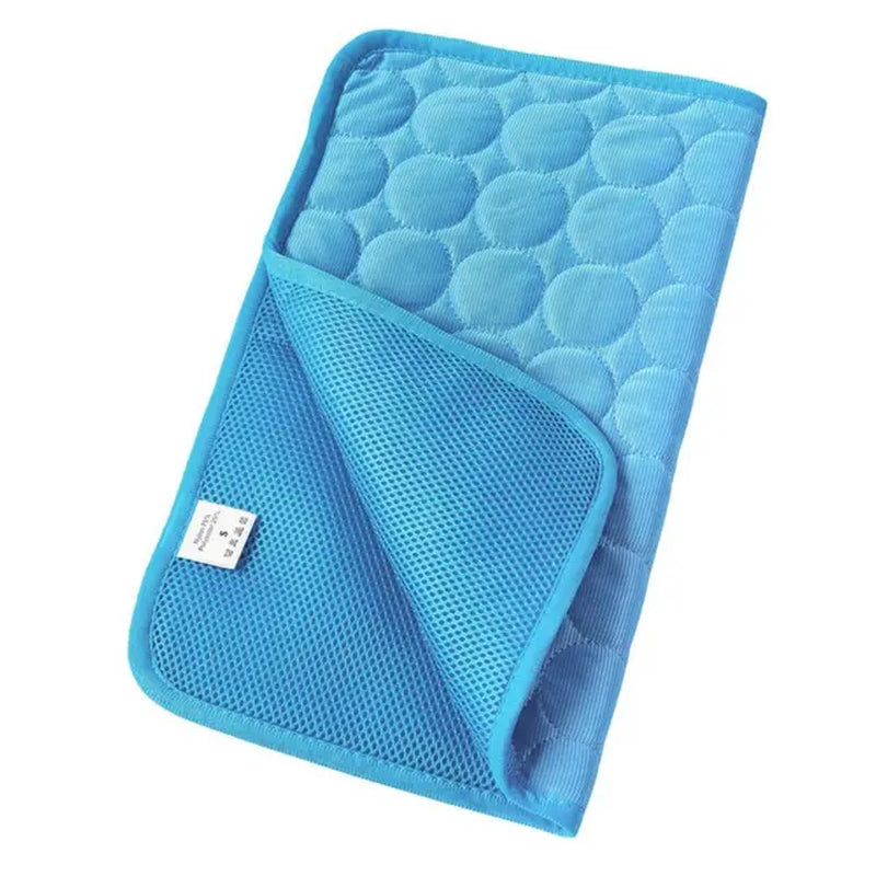 Pet Cooling Mat Dog Cat Sleeping Pad Cool Ice Silk Moisture-Proof Mattress Cushion Summer Small Animal Cold Bed 5 Sizes