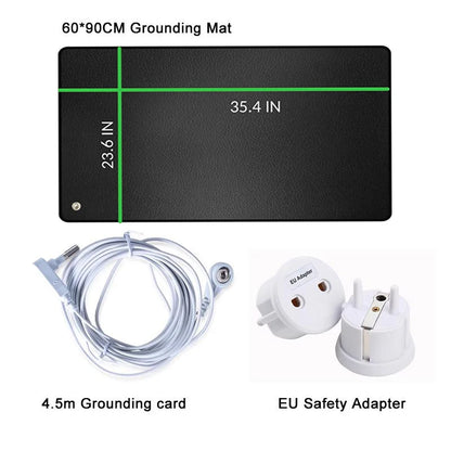 90X60Cm Grounding Mat for Improving Sleep Grounding Pad Health with Earthing Cable EMF Recovery Protection Release Electrostatic